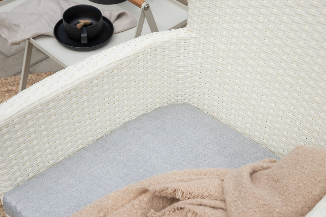 Venture Home Malina Diningchair 2-pack Alumnium - White / Wicker