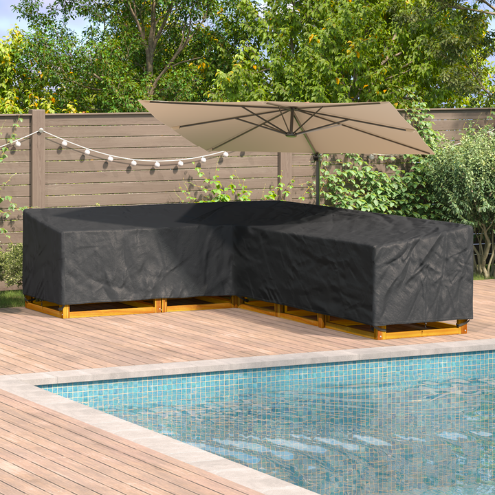 Møbelbetræk Sort 355 x 275 x 80 cm 420D Oxford Stof