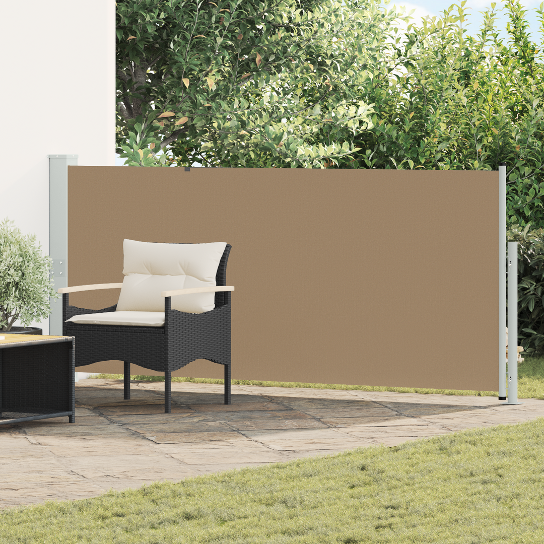 Udtrækkeligt side-markise 140 x 500 cm Polyester Rektangulær