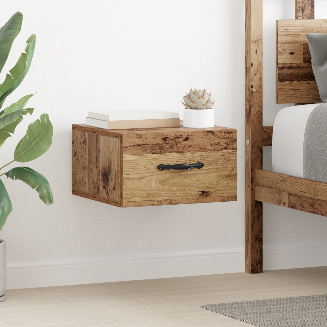 Natskab 2 pcs Gammelt træ 35 x 35 x 20 cm Konstrueret træ