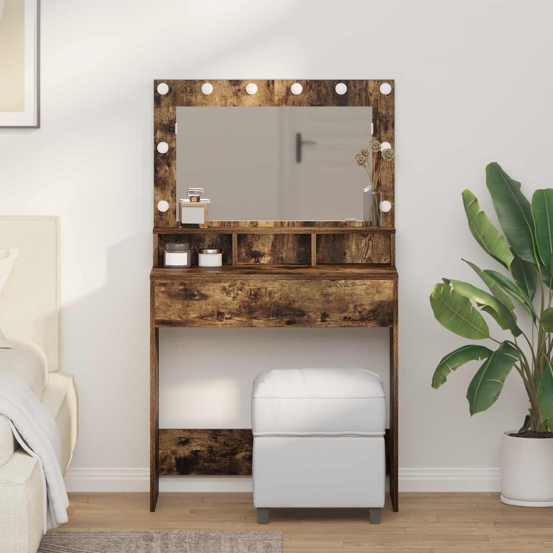 Klædeskab med hylde Røget eg 75,5 x 41 x 135 cm Konstrueret træ