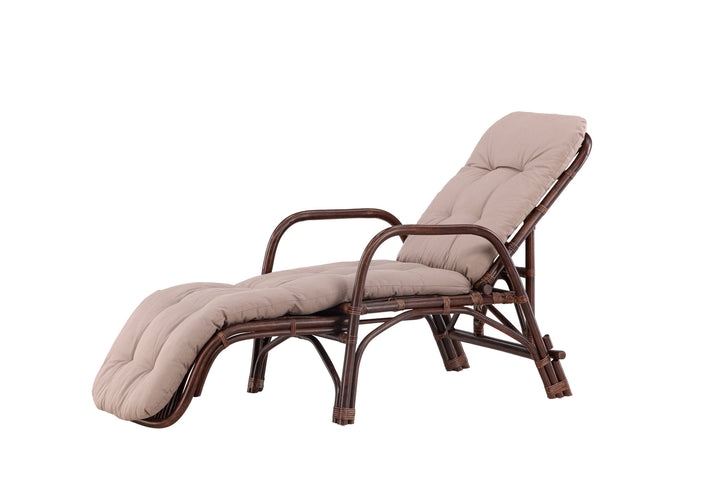 Venture Home Nella Sunbed Rattan - Dark walnut / Beige