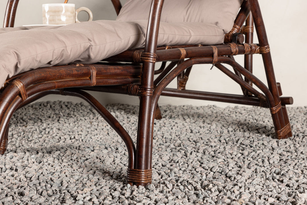 Venture Home Nella Sunbed Rattan - Dark walnut / Beige