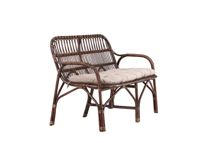 Venture Home Nella Sofa Rattan - Dark walnut / Beige