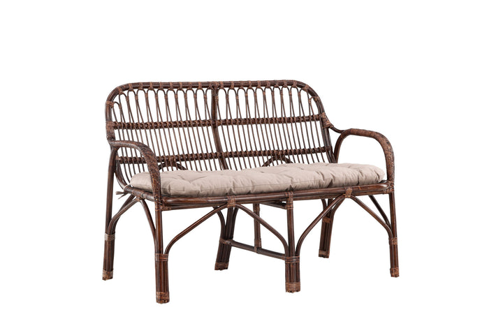 Venture Home Nella Sofa Rattan - Dark walnut / Beige