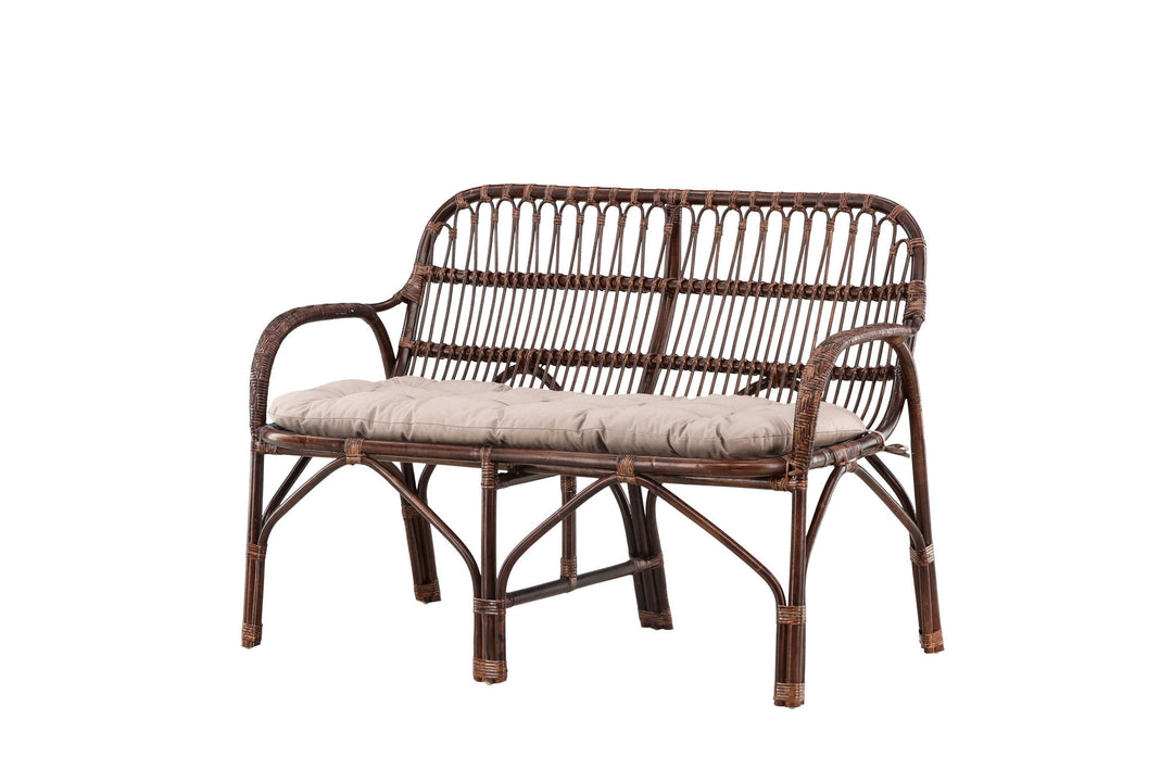 Venture Home Nella Sofa Rattan - Dark walnut / Beige