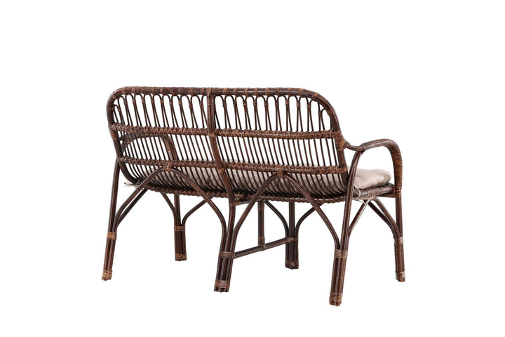 Venture Home Nella Sofa Rattan - Dark walnut / Beige