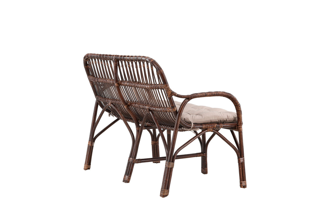 Venture Home Nella Sofa Rattan - Dark walnut / Beige