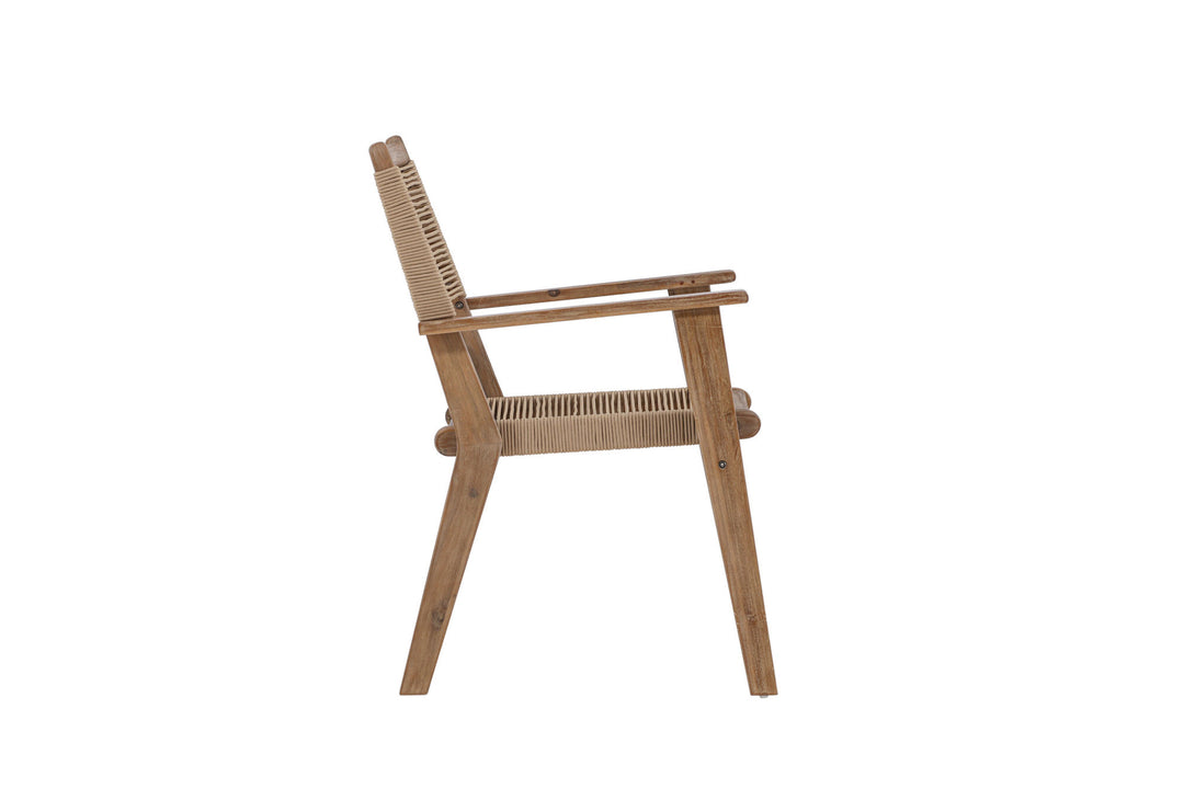 Venture Home Peter Diningchair 2-pack Acacia - Dark brown / Beige