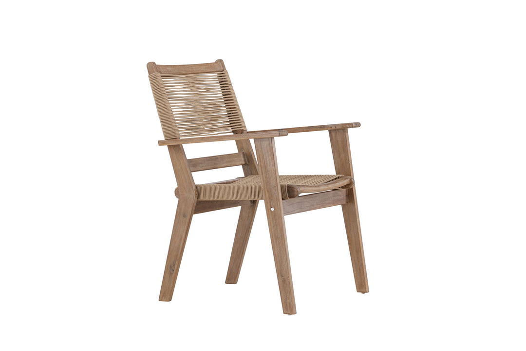 Venture Home Peter Diningchair 2-pack Acacia - Dark brown / Beige