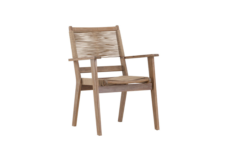 Venture Home Peter Diningchair 2-pack Acacia - Dark brown / Beige
