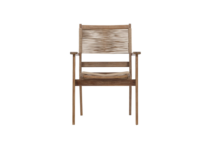 Venture Home Peter Diningchair 2-pack Acacia - Dark brown / Beige