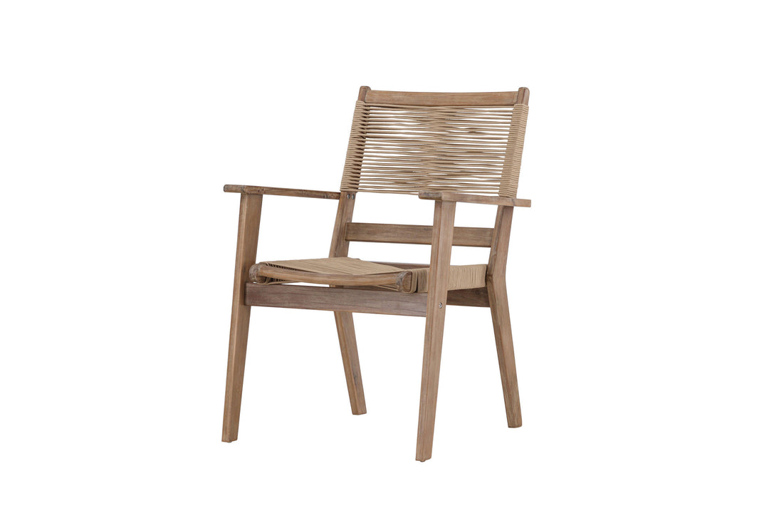 Venture Home Peter Diningchair 2-pack Acacia - Dark brown / Beige