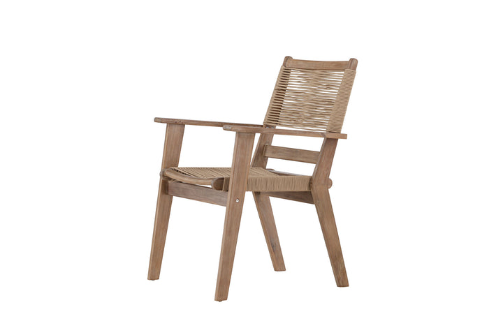 Venture Home Peter Diningchair 2-pack Acacia - Dark brown / Beige