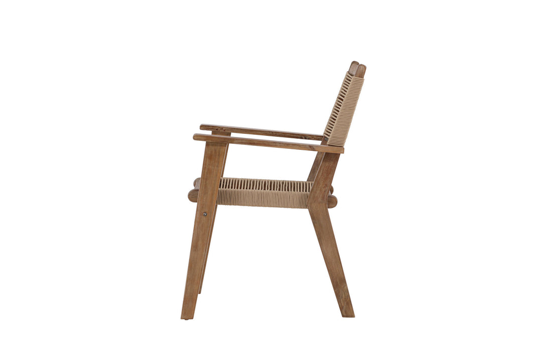 Venture Home Peter Diningchair 2-pack Acacia - Dark brown / Beige