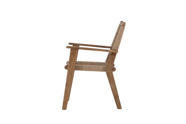 Venture Home Peter Diningchair 2-pack Acacia - Dark brown / Beige