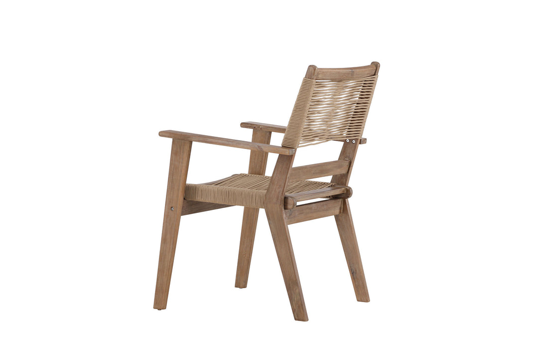 Venture Home Peter Diningchair 2-pack Acacia - Dark brown / Beige