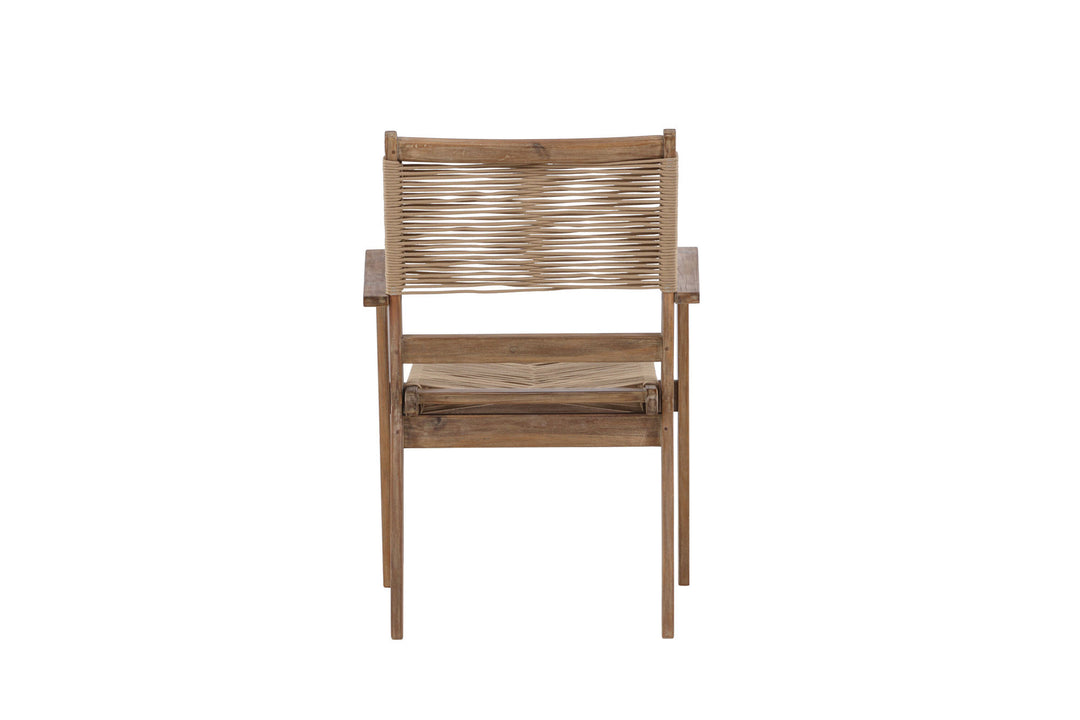 Venture Home Peter Diningchair 2-pack Acacia - Dark brown / Beige