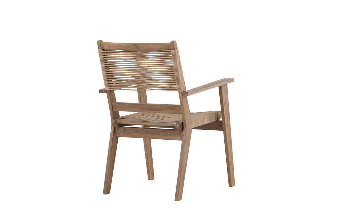 Venture Home Peter Diningchair 2-pack Acacia - Dark brown / Beige