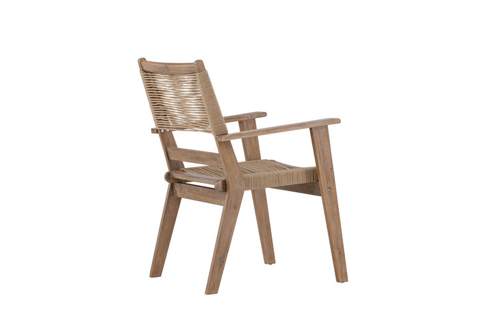 Venture Home Peter Diningchair 2-pack Acacia - Dark brown / Beige