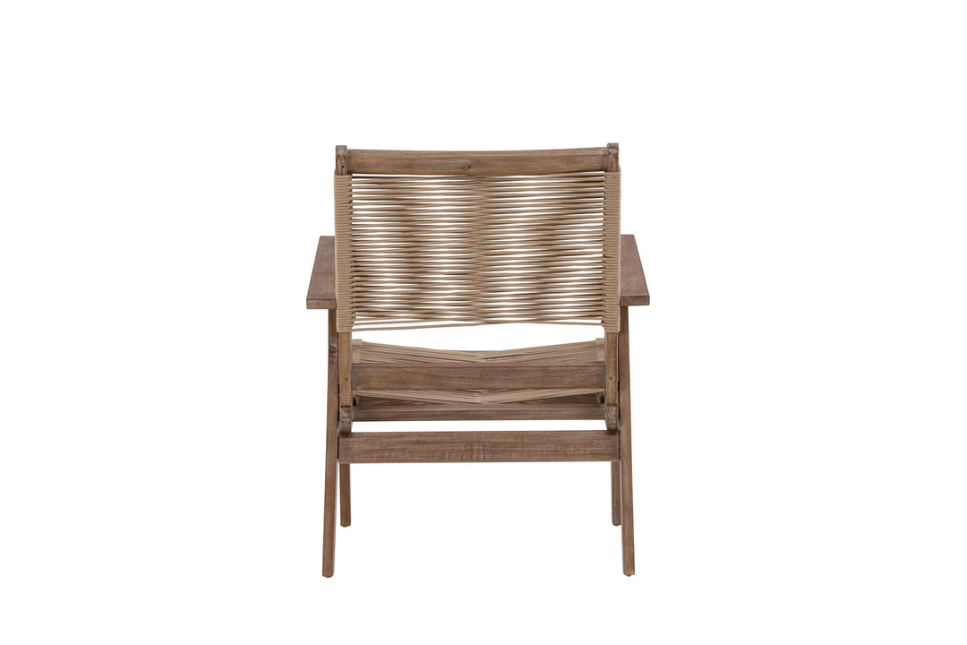 Venture Home Peter Loungechair Acacia - Dark brown / Beige