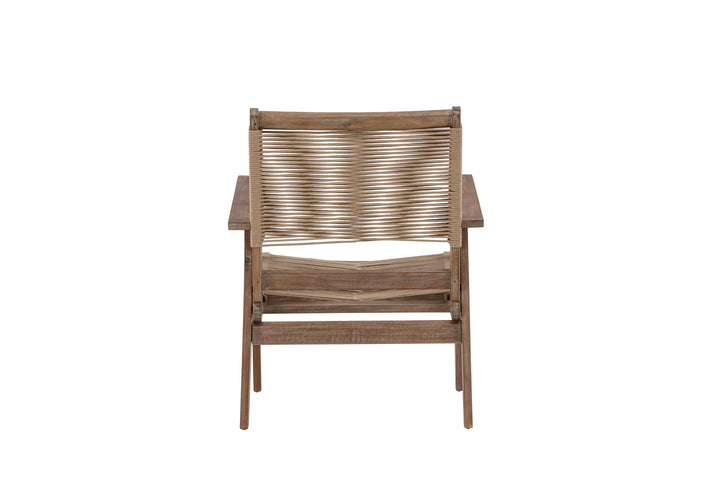 Venture Home Peter Loungechair Acacia - Dark brown / Beige