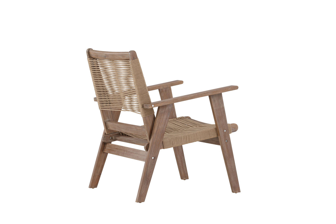 Venture Home Peter Loungechair Acacia - Dark brown / Beige