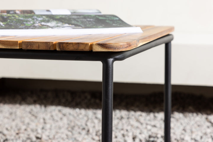 Venture Home Penh Sofatable Steel - Black / Acacia / Rectangular 65*100*40