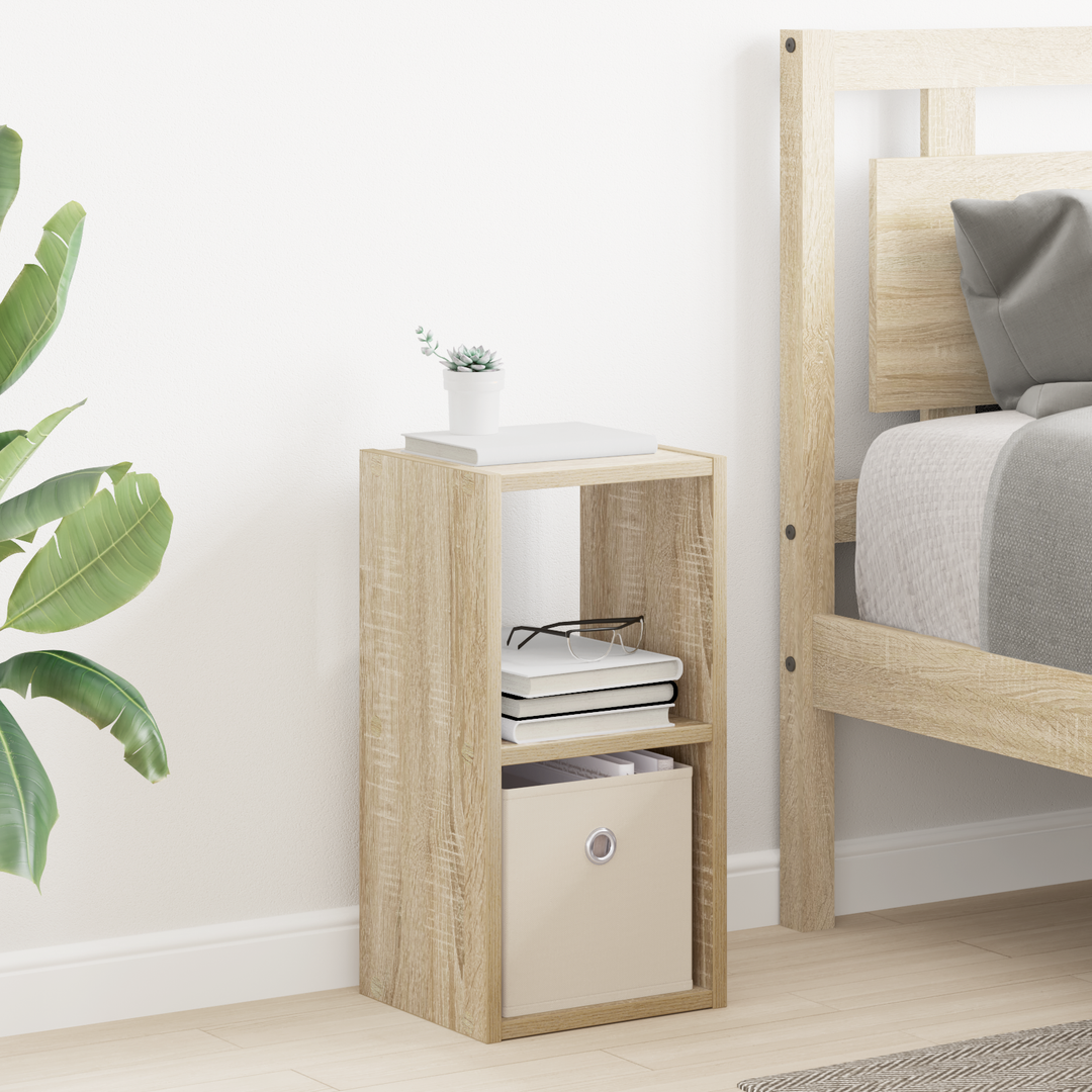 Sengebord 2 pcs Sonoma eg 25,5 x 22 x 49,5 cm Konstrueret træ