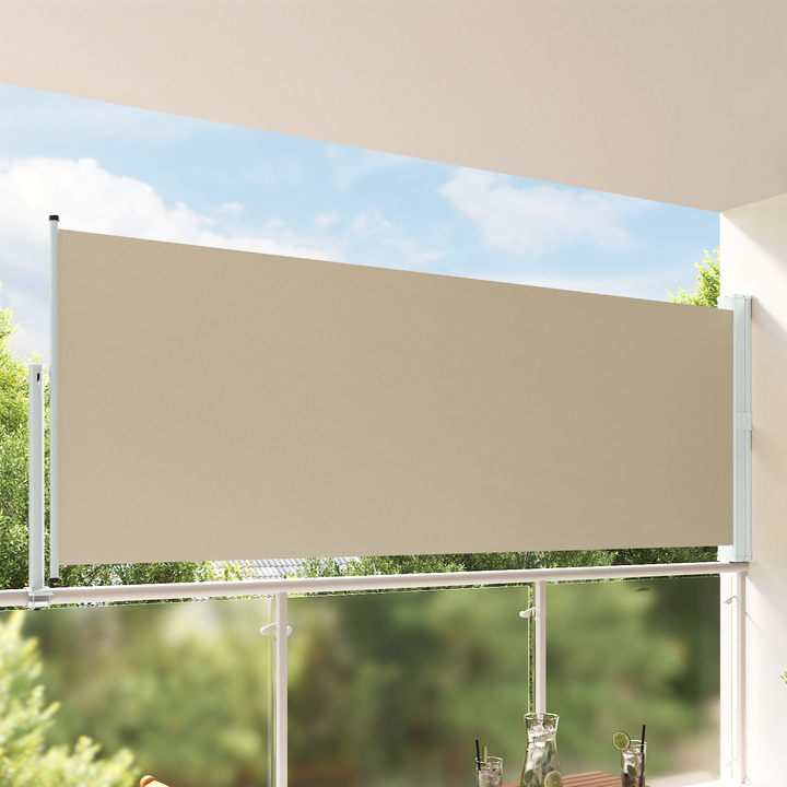 Side Markise 140 x 300 cm 100% polyester jern stål Rektangulær