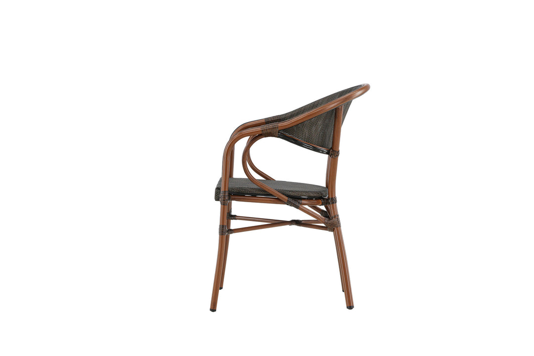 Venture Home Vila Real Caféstol 2-pak - Brun/Sort