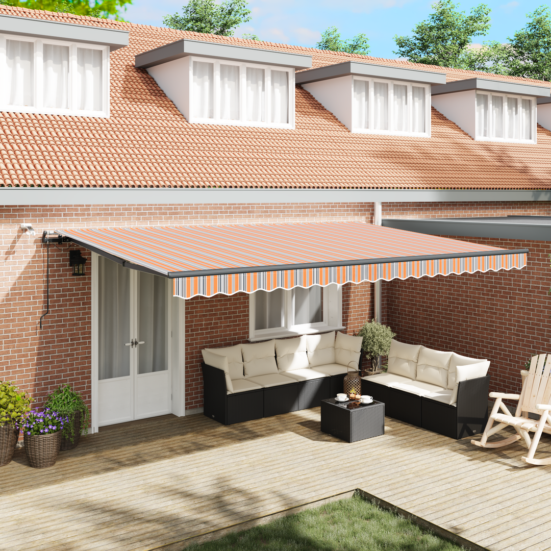 Markiseduge Flerfarvet 500 × 350 cm Polyester