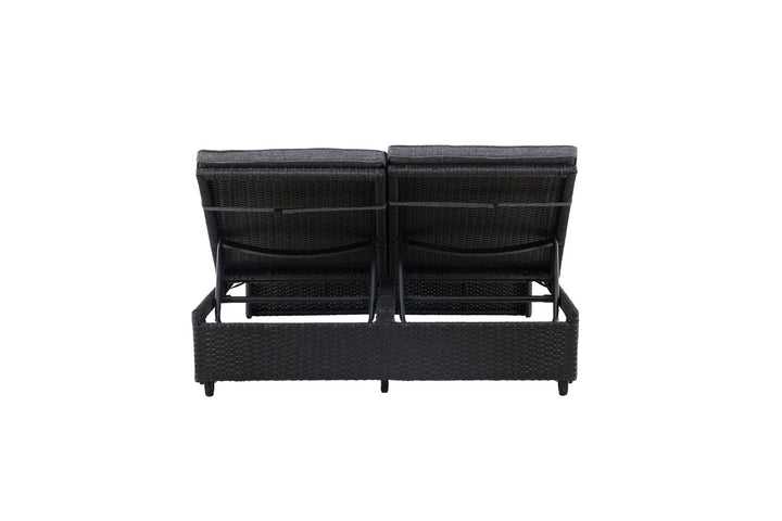 Venture Home London Sunbed - Black / Darkgrey Spunpolyester