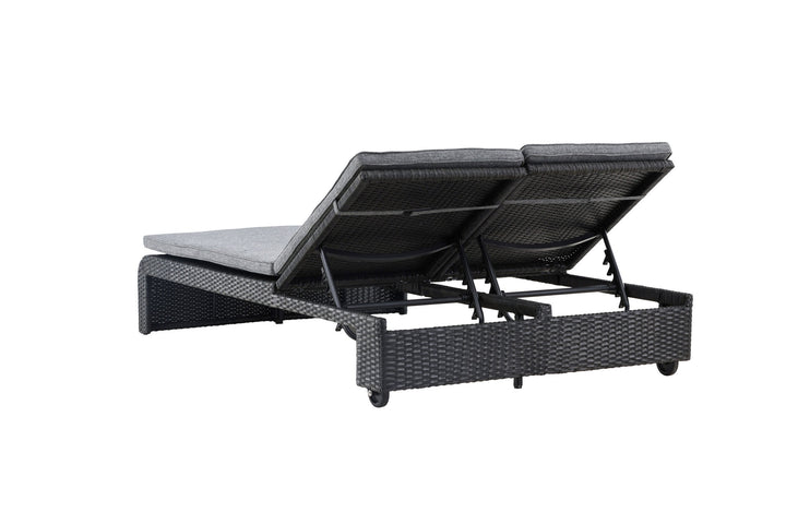 Venture Home London Sunbed - Black / Darkgrey Spunpolyester