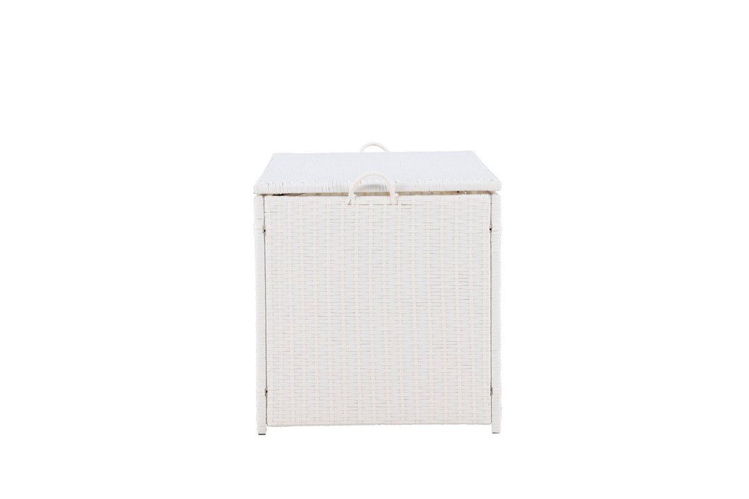 Venture Home London Cushionbox - White / White  Rattan