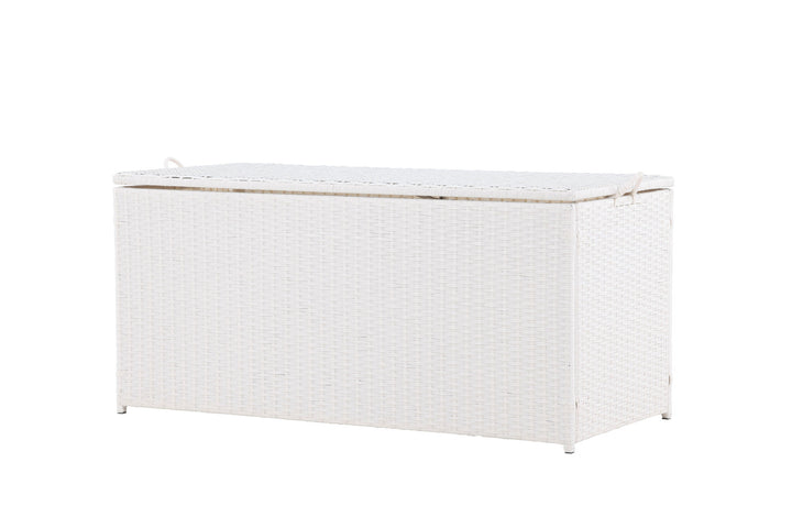 Venture Home London Cushionbox - White / White  Rattan