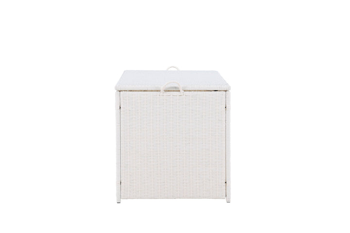 Venture Home London Cushionbox - White / White  Rattan
