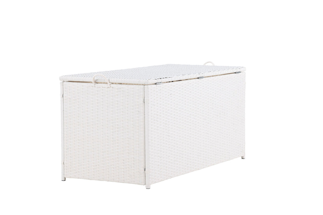 Venture Home London Cushionbox - White / White  Rattan