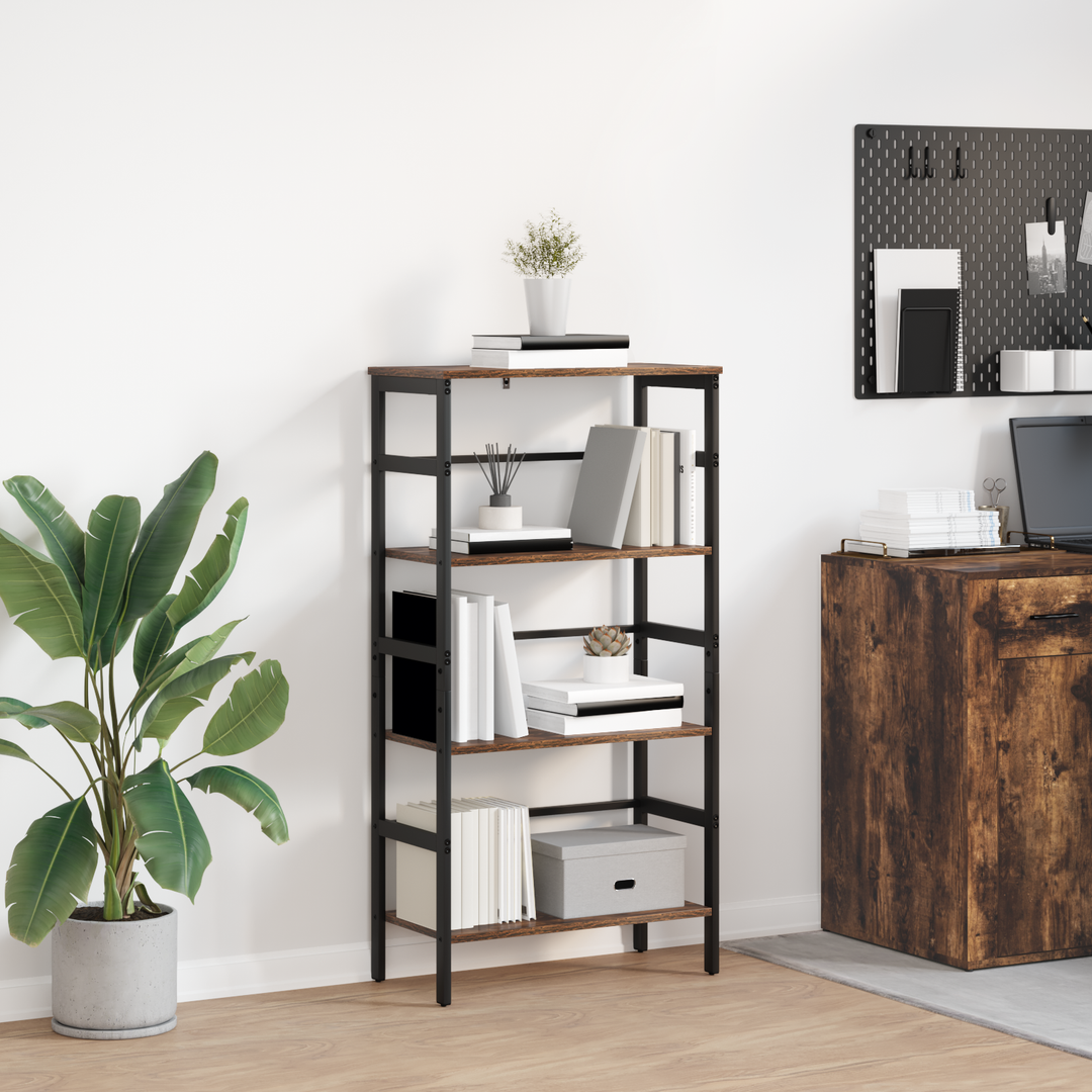 Bogreol Røget eg 60 x 29,5 x 115 cm Konstrueret træ