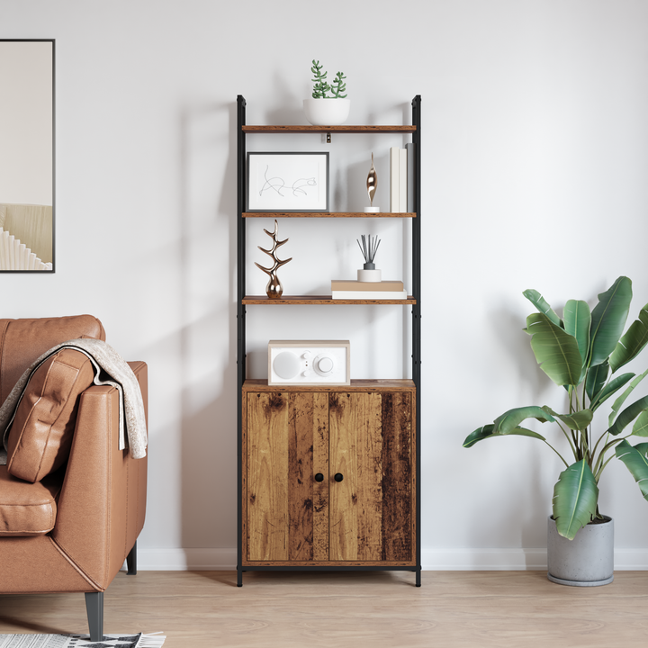 Bogskab Gammelt træ 60 x 24 x 161 cm Konstrueret træ