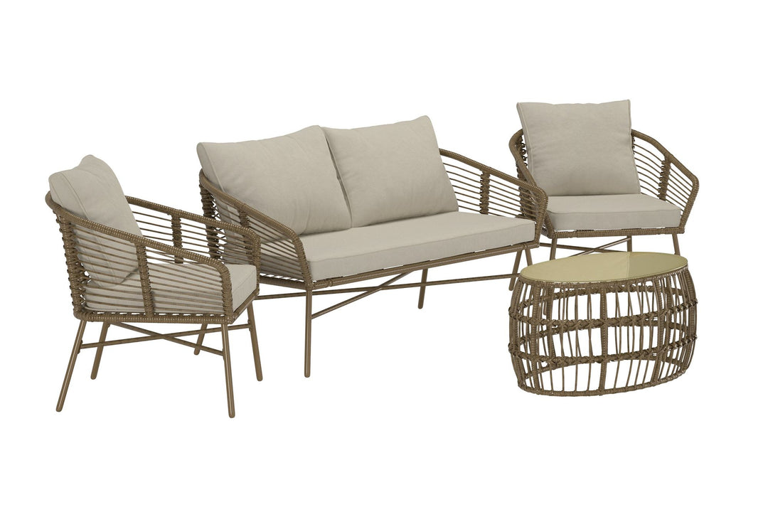 Venture Home Lipari sofasæt - brun flet / beige hynde