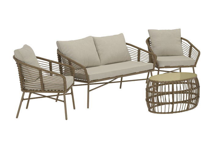 Venture Home Lipari sofasæt - brun flet / beige hynde