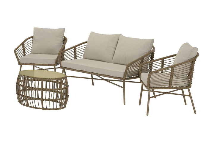 Venture Home Lipari sofasæt - brun flet / beige hynde