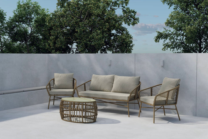 Venture Home Lipari sofasæt - brun flet / beige hynde