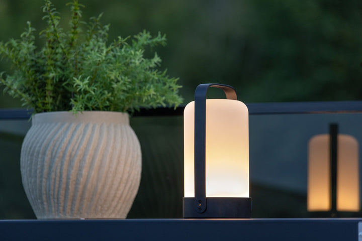 Venture Home Fern Table Lamp ø12*22cm - Black/white /