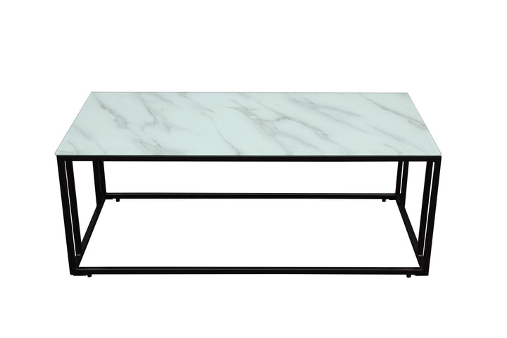 Venture Home Rock 2.0 Soffbord - Svart / Glasmarmor 120*60*H45