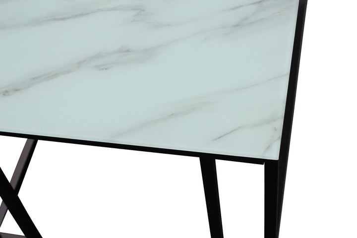 Venture Home Rock 2.0 Soffbord - Svart / Glasmarmor 120*60*H45