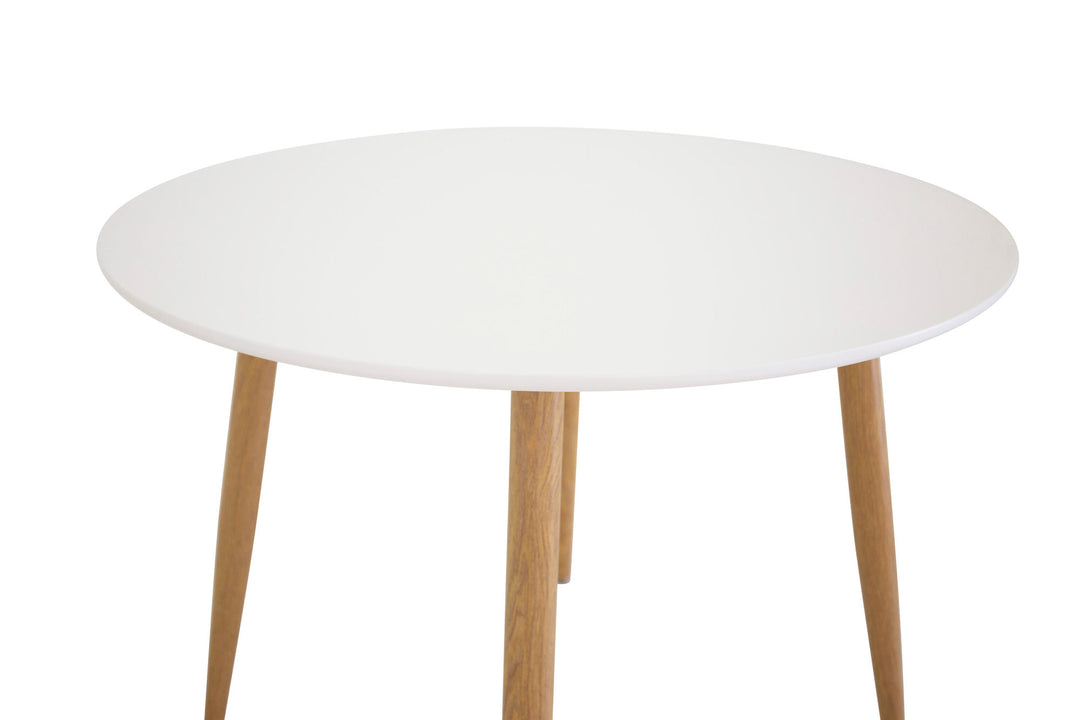 Venture Home Plaza Runt Matbord - Ek-Look / Vit - ø100*H75