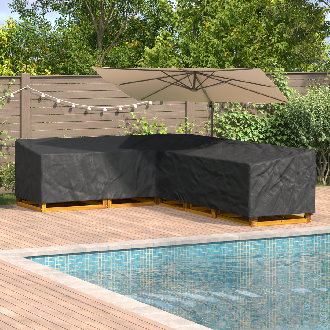 Møbelbetræk Sort 355 x 275 x 80 cm 210D Oxford Stof