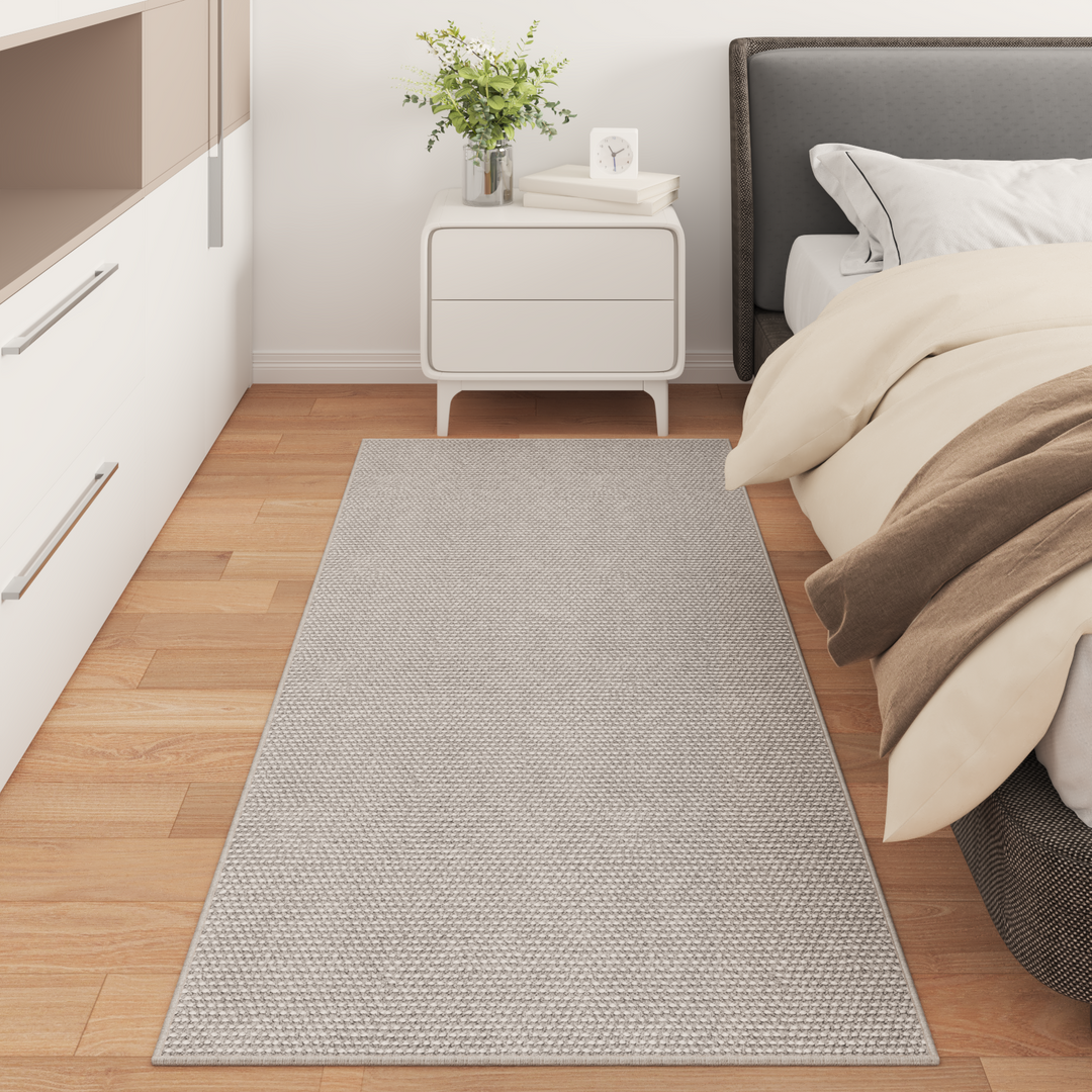 Områdetæpper Rektangulær LUGO Creme 200 x 80 cm Polyester